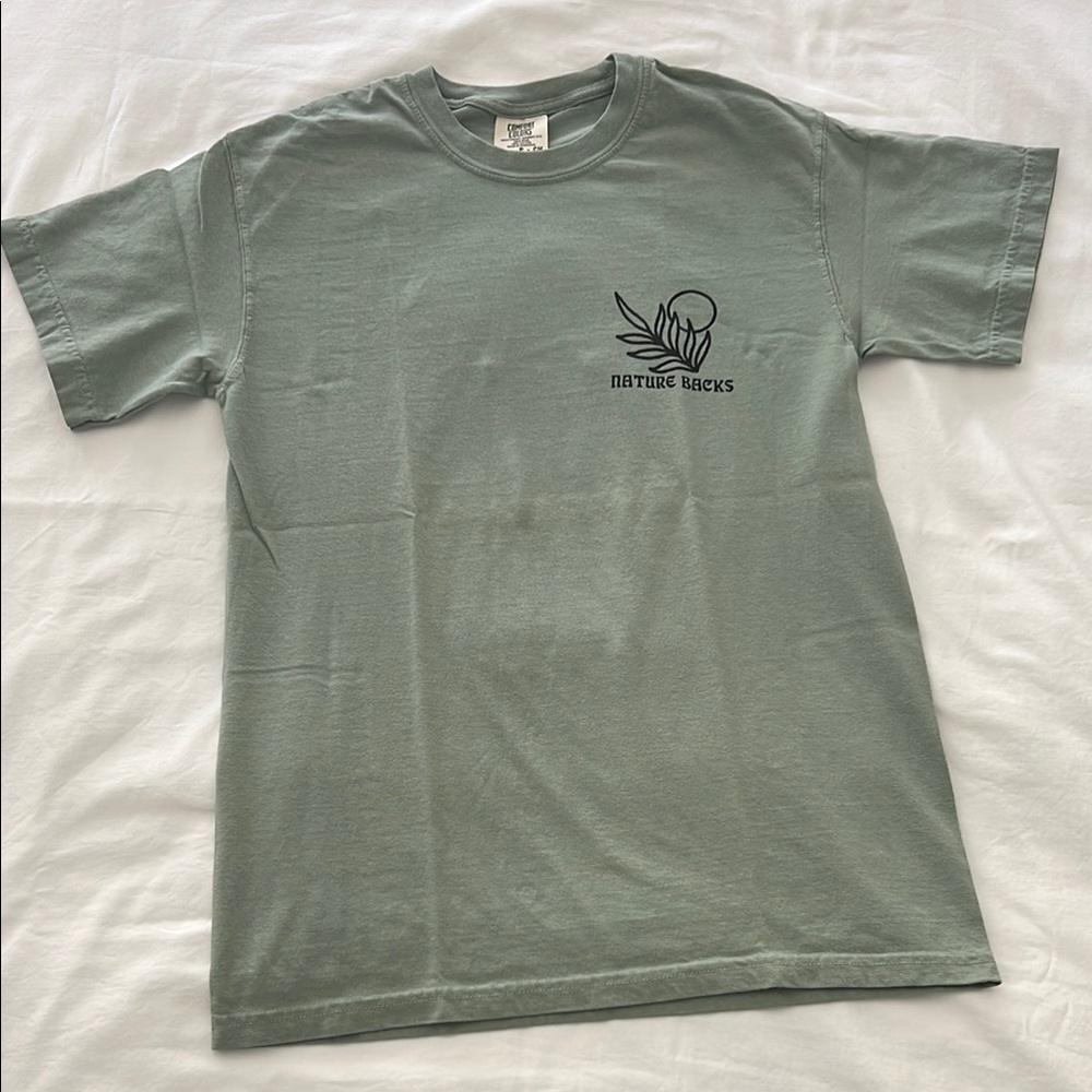 Nature Backs Sage Green Graphic Tee